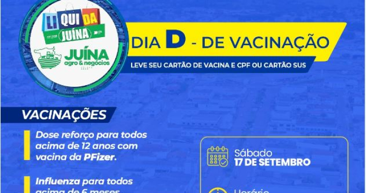 Secretaria de Saúde promove dia D de vacinação durante Liquida Juína