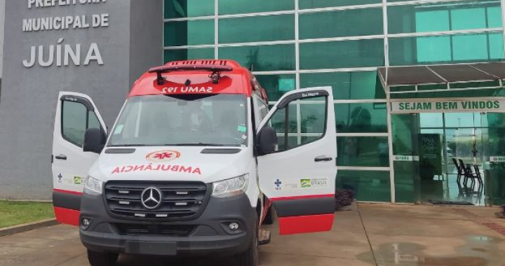 Prefeitura de Juína recebe nova ambulância para compor frota do SAMU